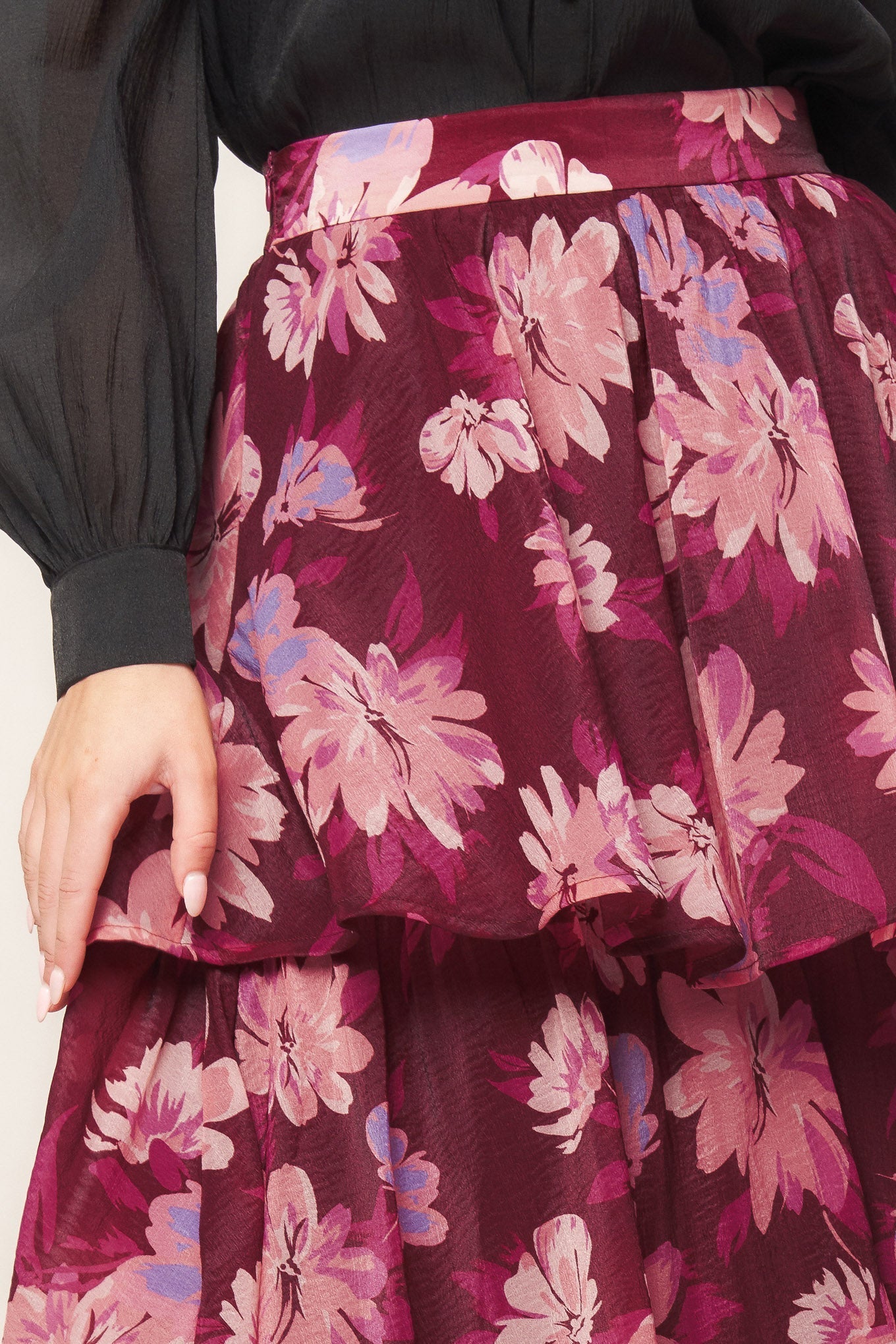 GARDEN ROMANCE WOVEN MAXI SKIRT Flying Tomato